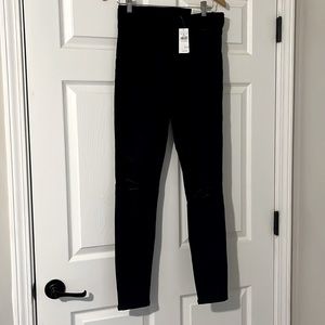 NWT  American Eagle next level stretch super hi rise rocker black jegging